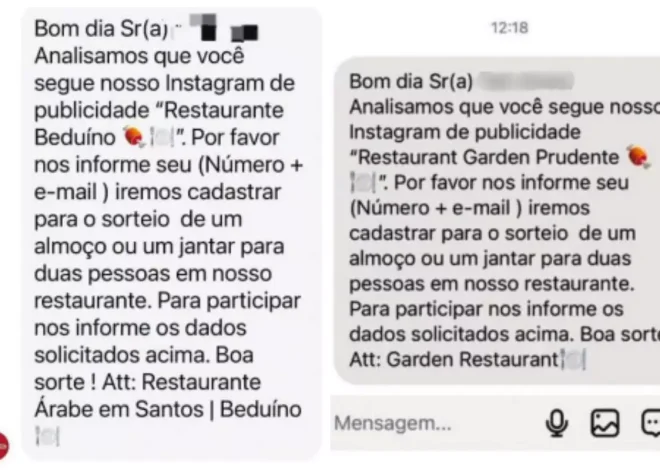 Restaurantes em Santos são alvos de golpes com falsas promoções
