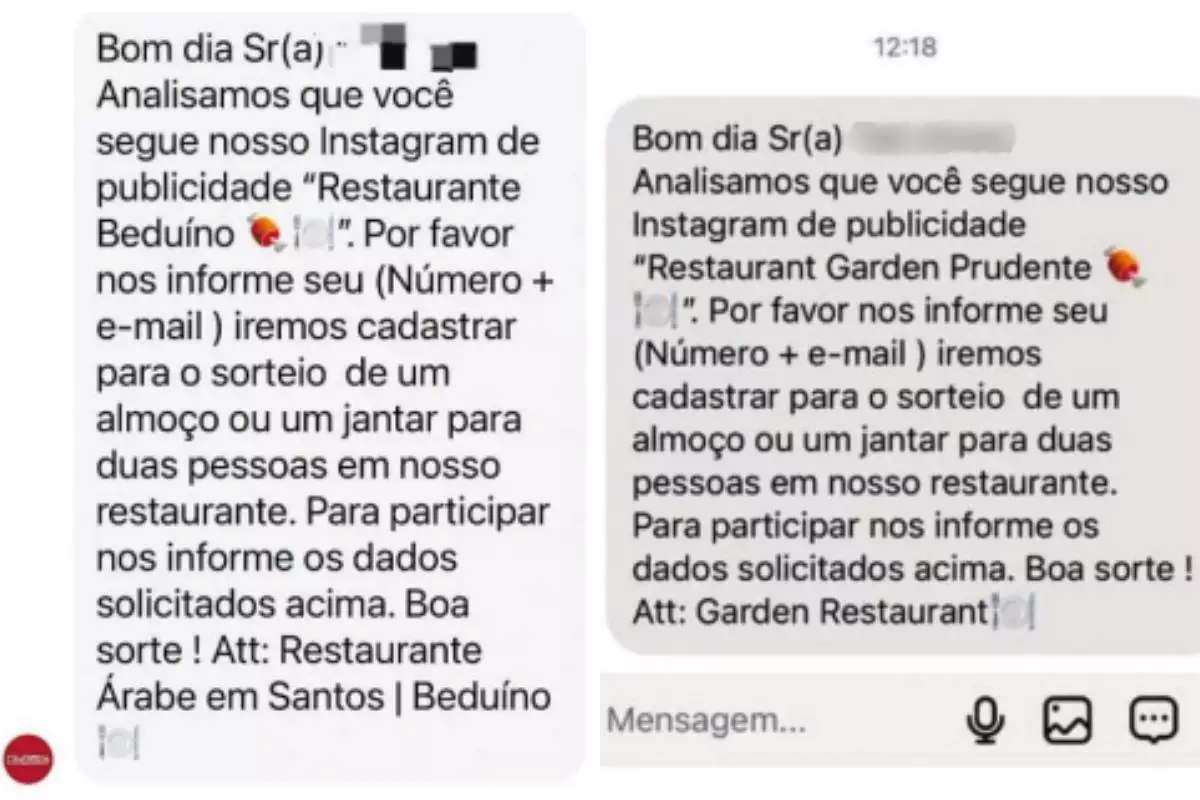 Restaurantes em Santos são alvos de golpes com falsas promoções